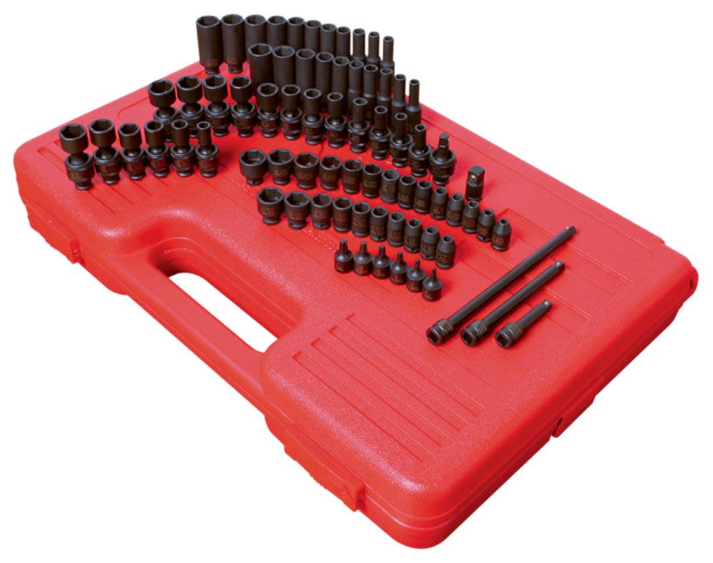 74 pc. 1/4 In. Drive SAE & Metric Master Impact Socket Set
