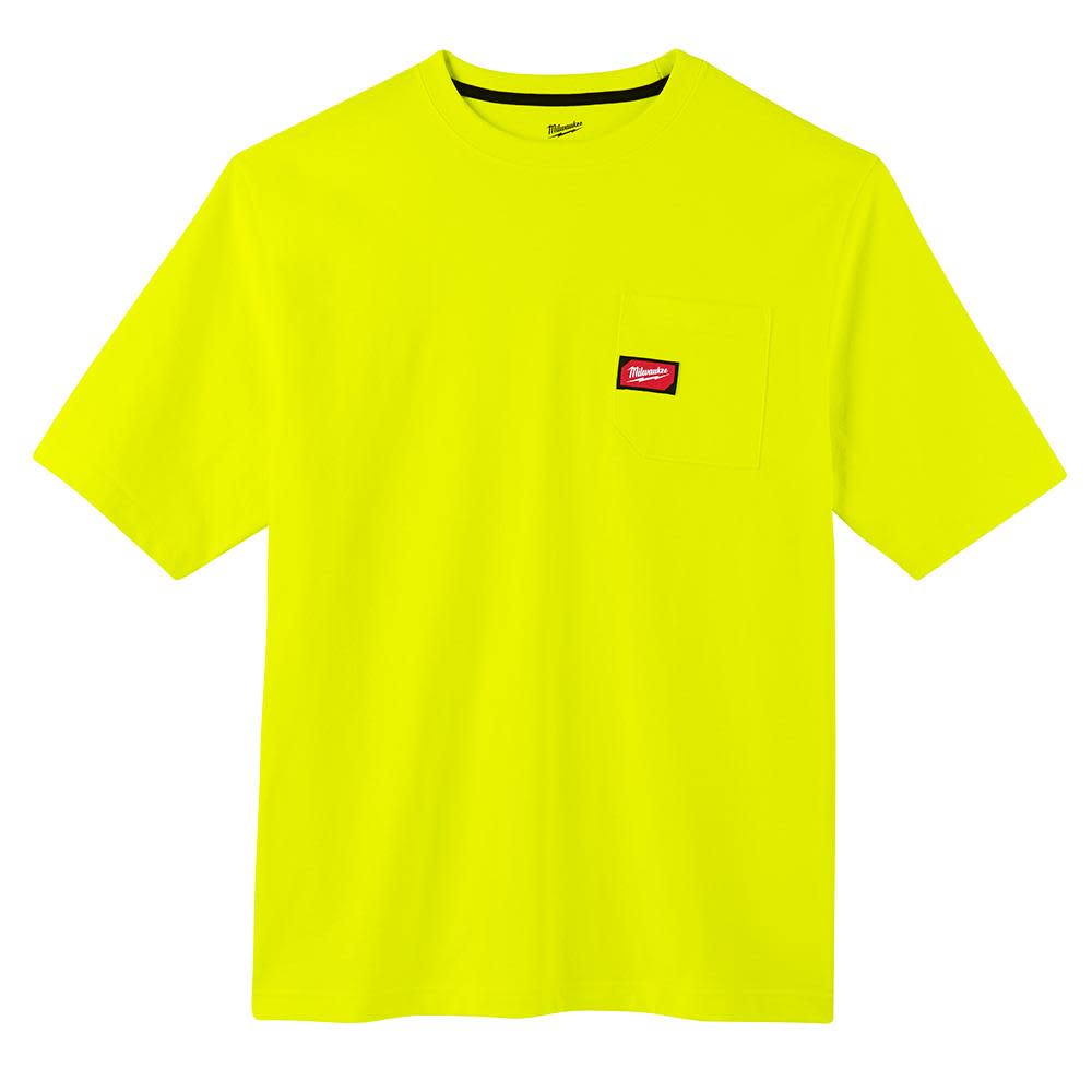 

Heavy Duty Hi Vis Yellow Pocket Short Sleeve T-Shirt - X-Large