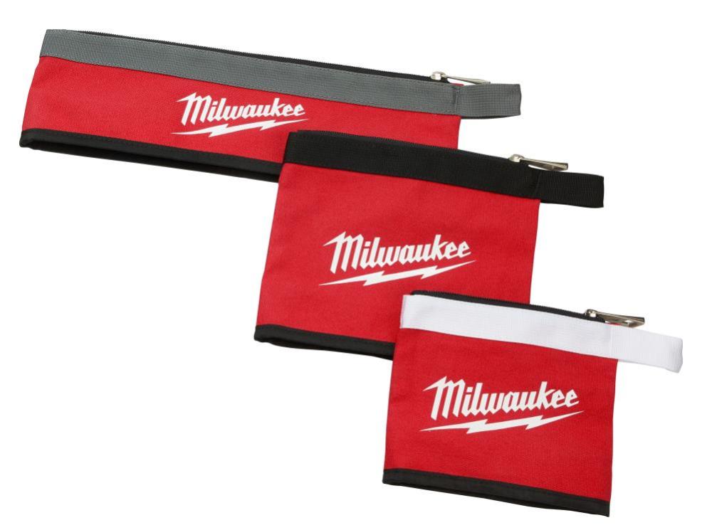 Milwaukee 3 PC Multi-Size Zipper Pouches 48-22-8183 - Acme Tools