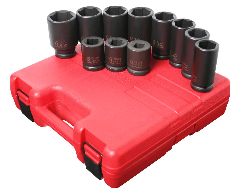 

Sunex 3/4 In. Drive Metric Truck Service Impact Socket Set