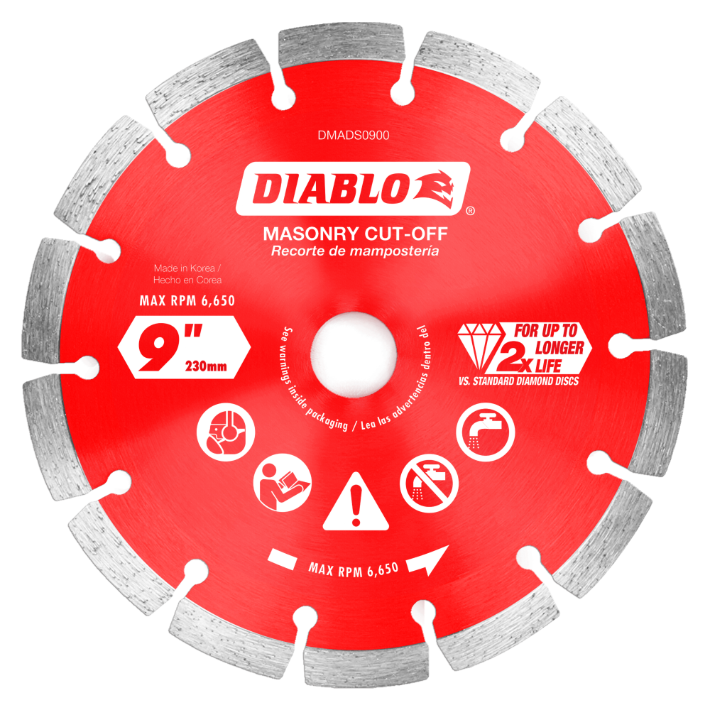 

Diablo Tools 9" Diamond Segmented Cut-Off Discs for Masonry