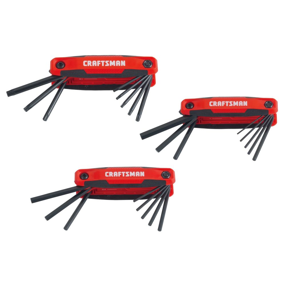 CRAFTSMAN 25-Key Folding Hex Key Set, 3 Pack CMHT26004 - Acme Tools