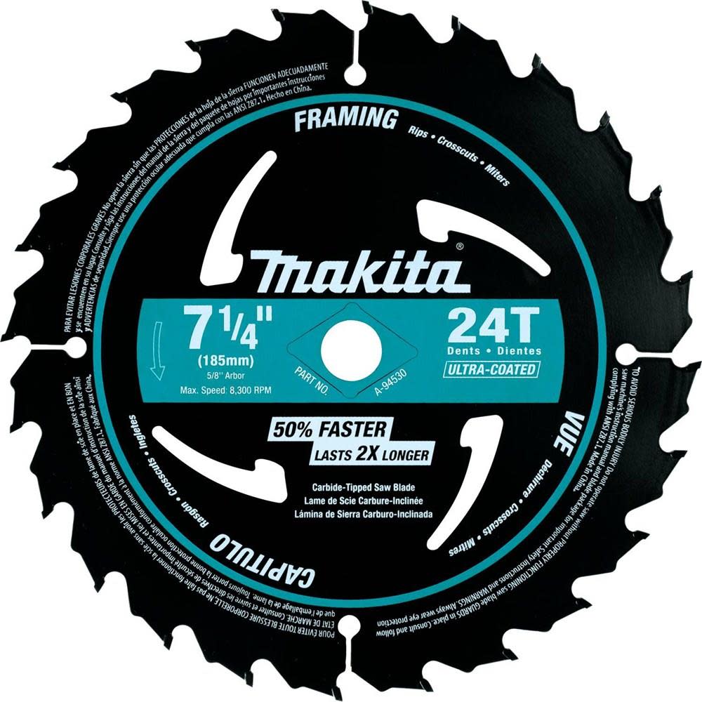 

Makita 7-1/4 In. 24T Framing Blade 10Pk