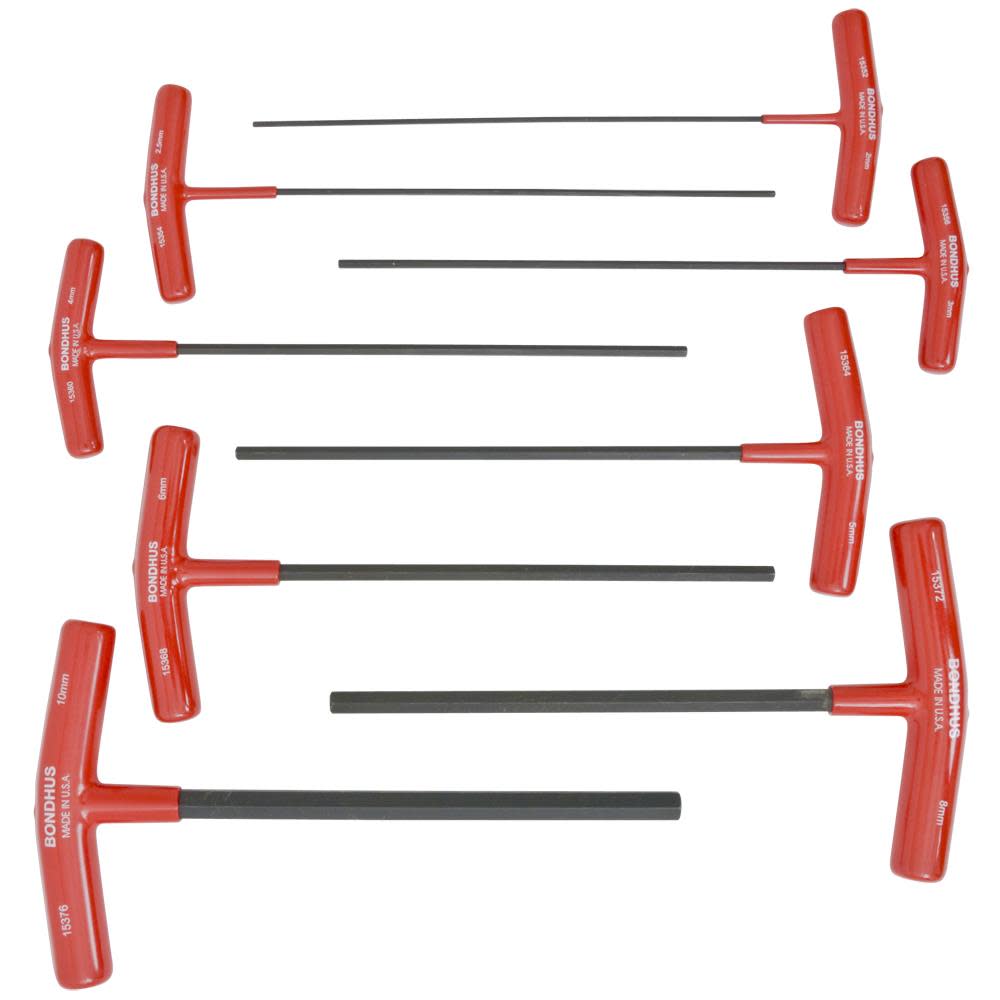 

Bondhus 8pc Long T-Handle Hex Tool Set 2MM-10MM