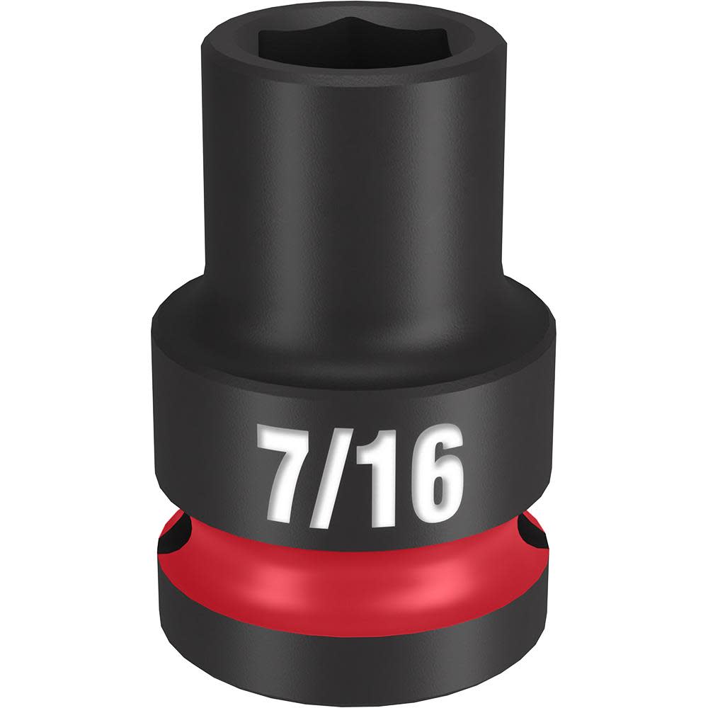 Milwaukee Impact Socket 1/2" Drive 7/16" Standard 6 Point