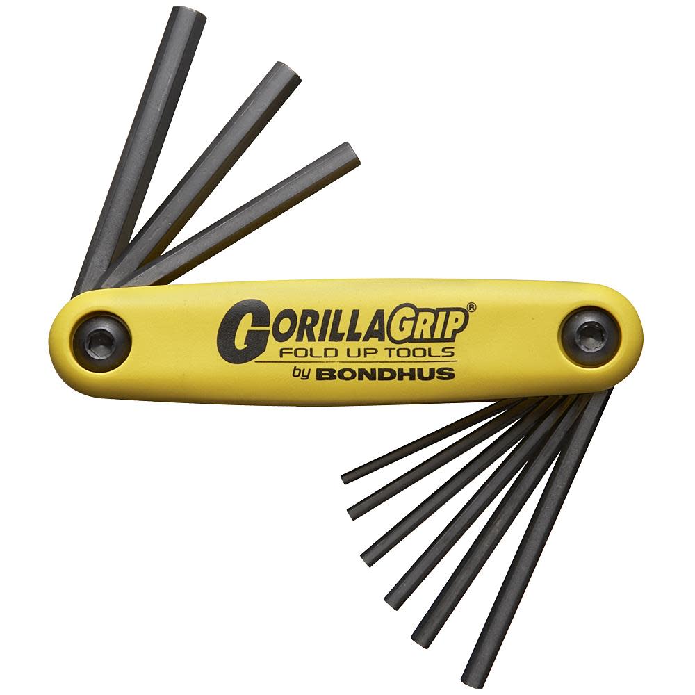 Bondhus Set 9 Hex Fold-up Tools 5/64-1/4 12589 - Acme Tools
