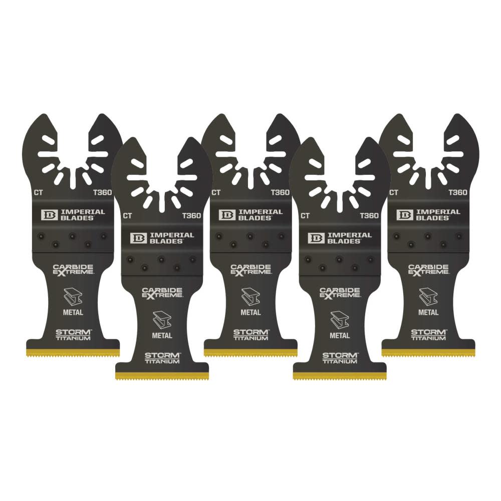 Imperial Blades IBOAT360-5 One Fit™ 1-3/8" Carbide Extreme Storm Titanium Metal Blade, 5PC