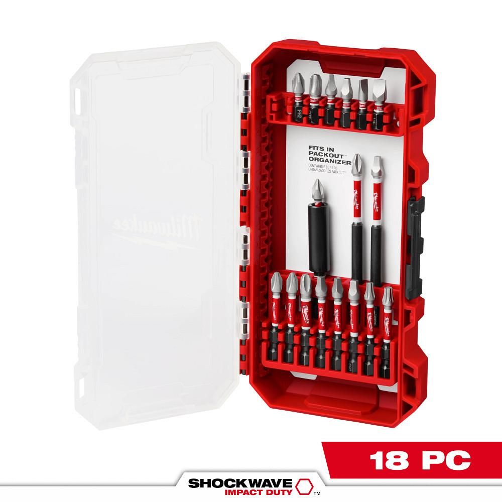 Milwaukee SHOCKWAVE Impact Duty Driver Bit Set  18PC