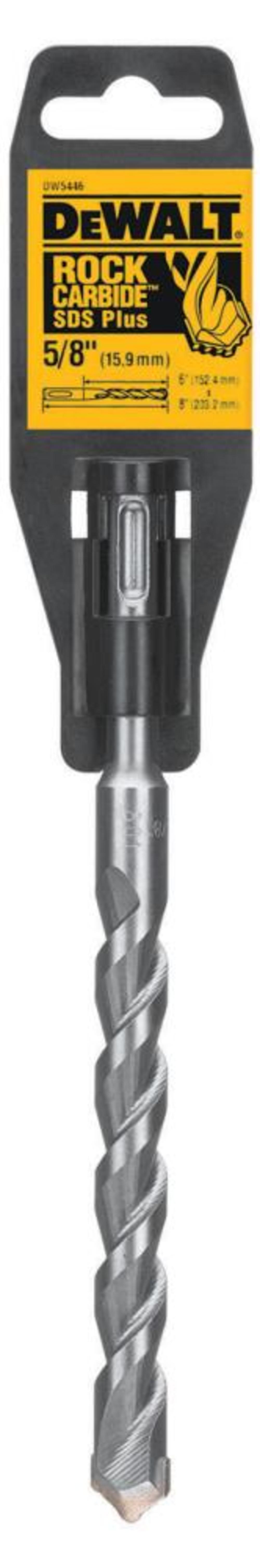 

DEWALT 5/8 In. x 6 In. x 8 In. Rock Carbide SDS+ Hammer Bit
