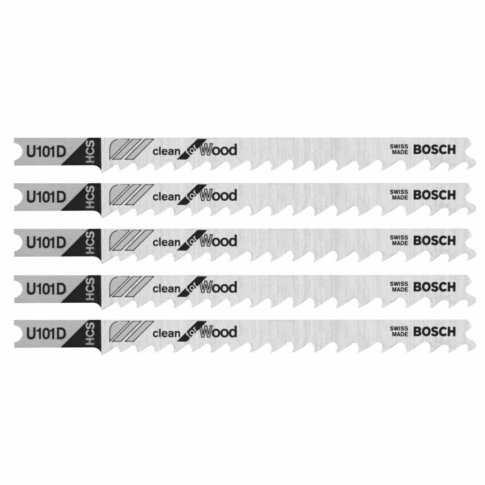 

Bosch Jig Saw Blades 3pc 4" 6 TPI Clean for Wood U shank