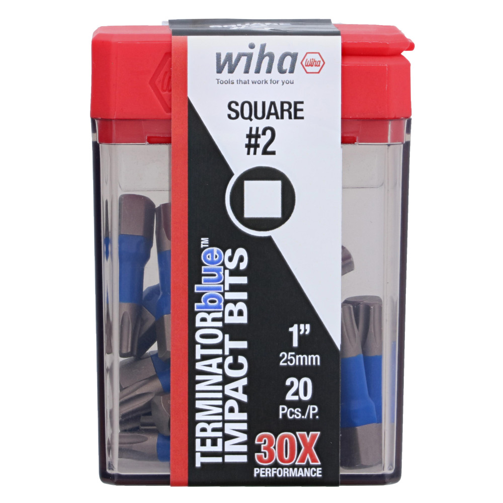 

Wiha TerminatorBlue Impact Bit 1" Square #2 20pk