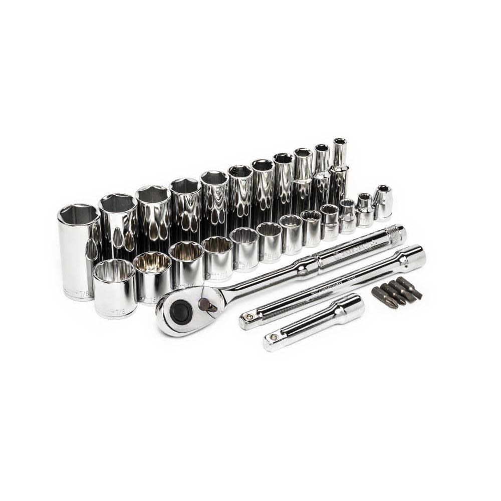 

Crescent 30 Pc 3/8" Drive 6 and 12 Point SAE Mechanics Tool Set