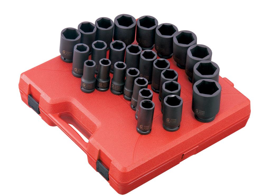 

Sunex 3/4 In. Drive Metric Deep Impact Socket Set 26 pc.