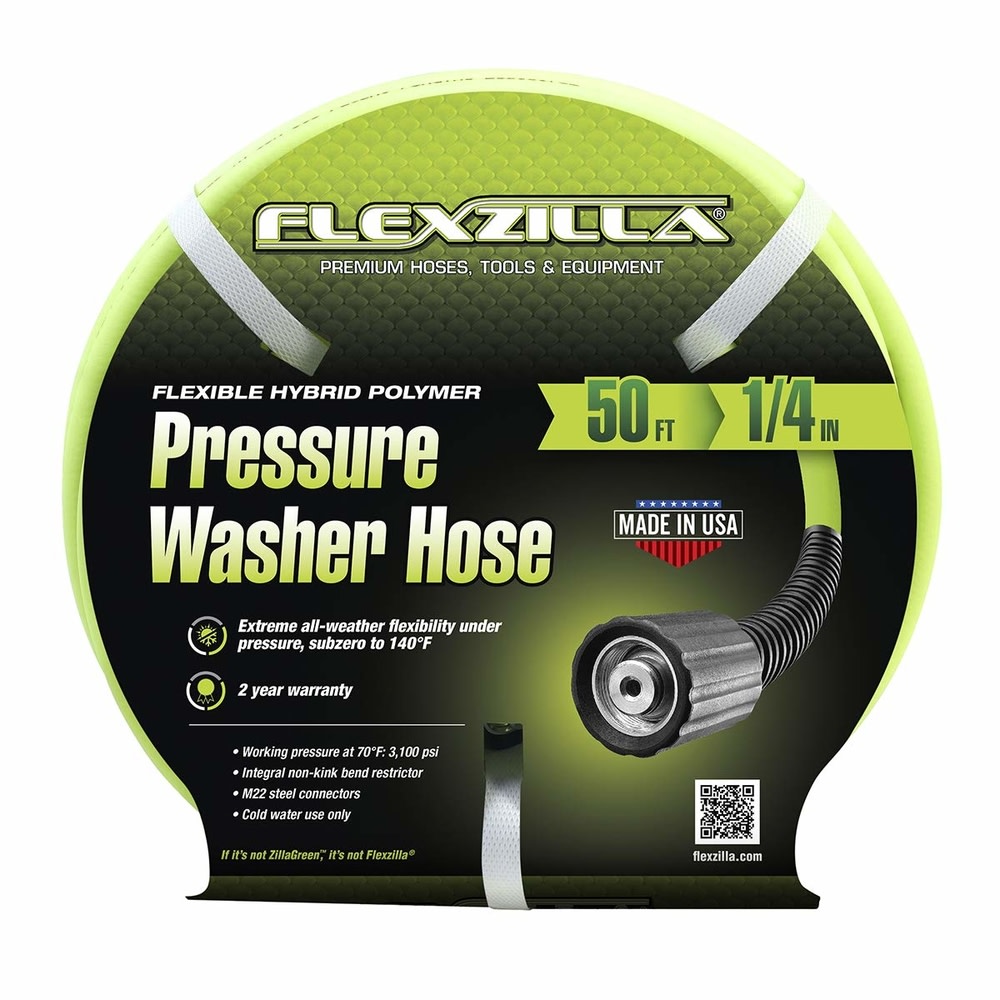 Flexzilla Pressure Washer Hose 1/4in x 50 M22 Fittings
