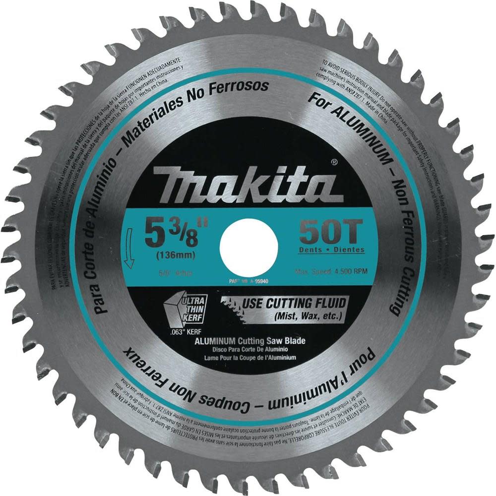 

Makita 5-3/8 in. 50T Carbide-Tipped Saw Blade Aluminum