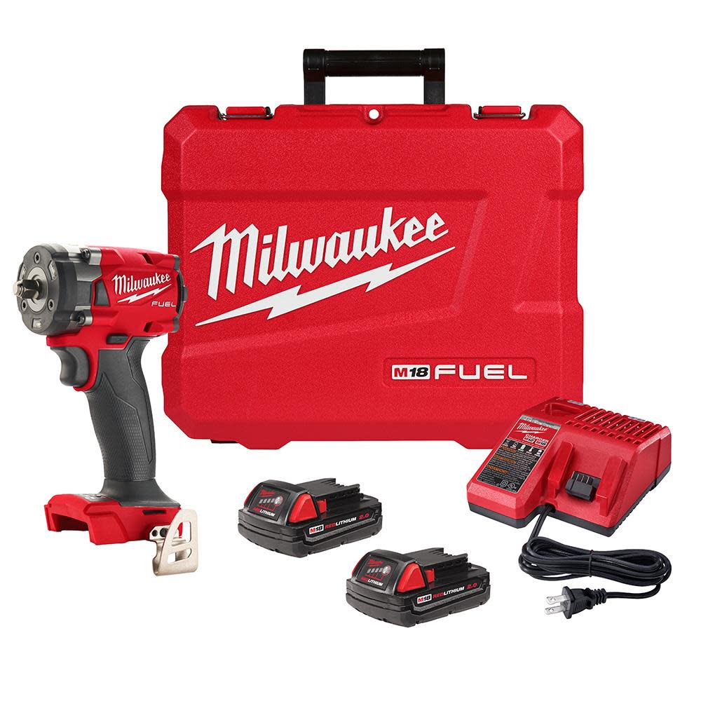 

Milwaukee M18 FUEL 3/8 Compact Impact Wrench with Friction Ring CP2.0 Kit
