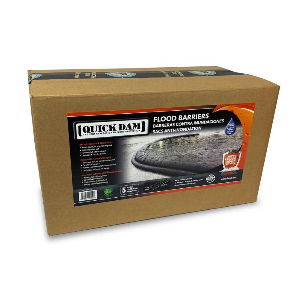 

Quick Dam 17ft Flood Barriers 5/Pack