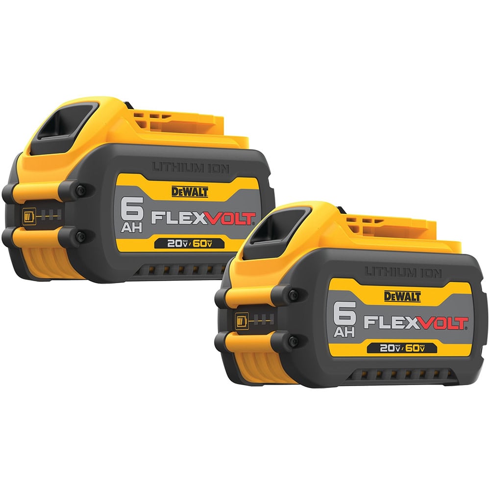 DEWALT FLEXVOLT 20V/60V 6Ah Lithium Ion Power Tool Battery Pack with Fuel Indicator (2 Pack)