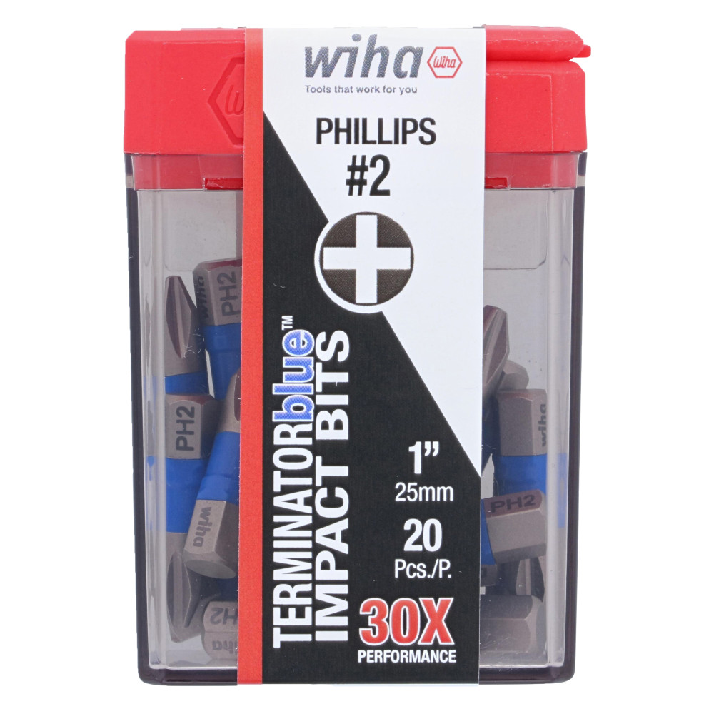 

Wiha TerminatorBlue Impact Bit Phillips #2 1" 20pk