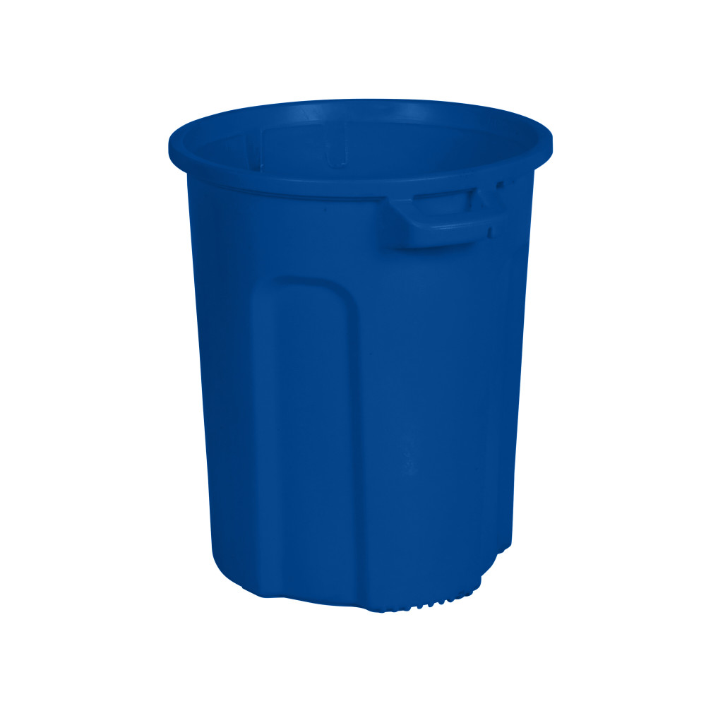 Toter 20 Gallon Round Trash Can with Lift Handle Blue RND20B0705