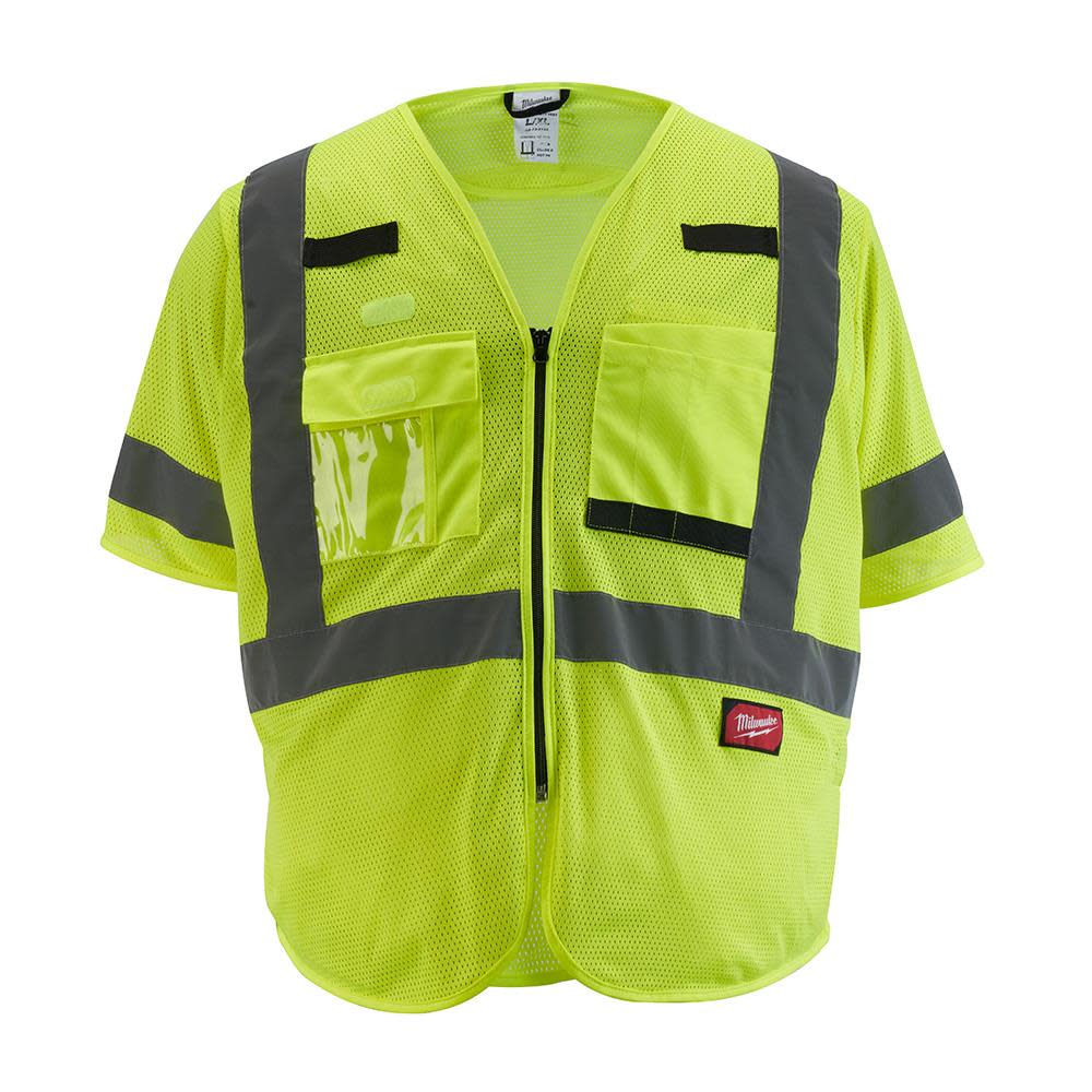 

Milwaukee Class 3 High Visibility Yellow Mesh Safety Vest - S/M