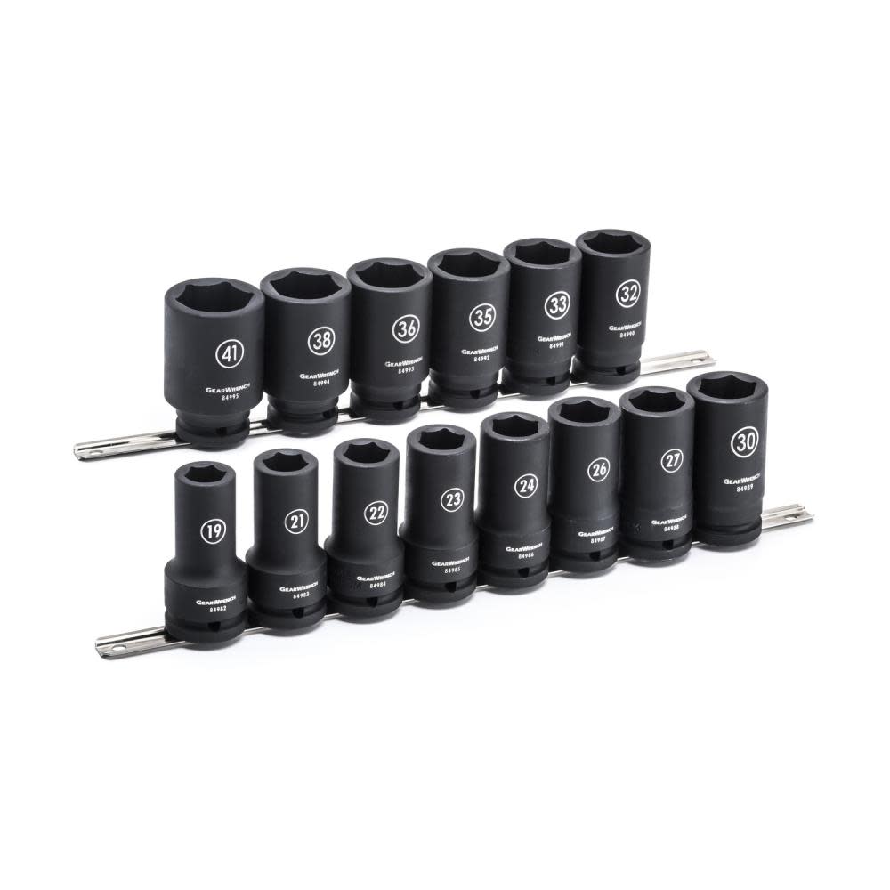 

GEARWRENCH Impact Socket Set 14 Pc 3/4 In Drive 6 Point Deep Metric