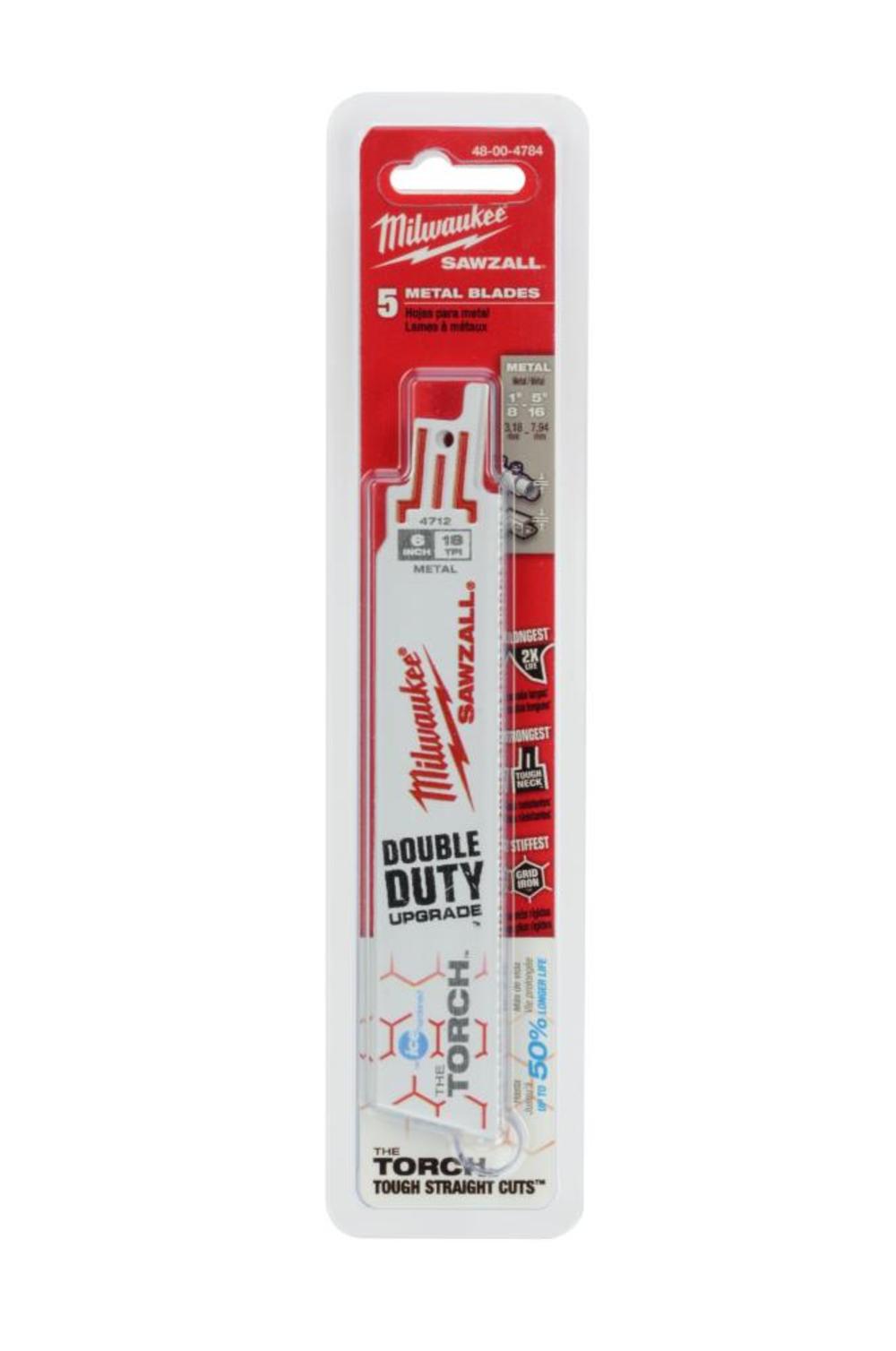 Milwaukee 6 in. 18 TPI THE TORCH Ice Hardened SAWZALL Blades 5PK