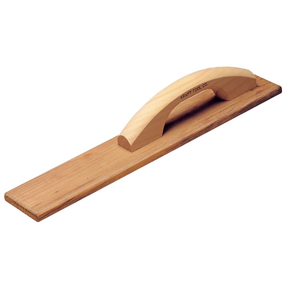 

Kraft Tool Co 18 In. x 3-1/4 In. Teakwood Hand Float with Wood Handle