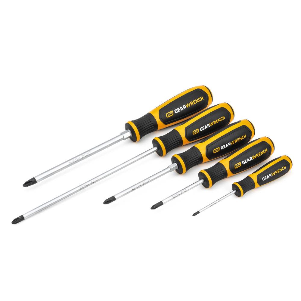 

GEARWRENCH 5 Pc Phillips Dual Material Screwdriver Set