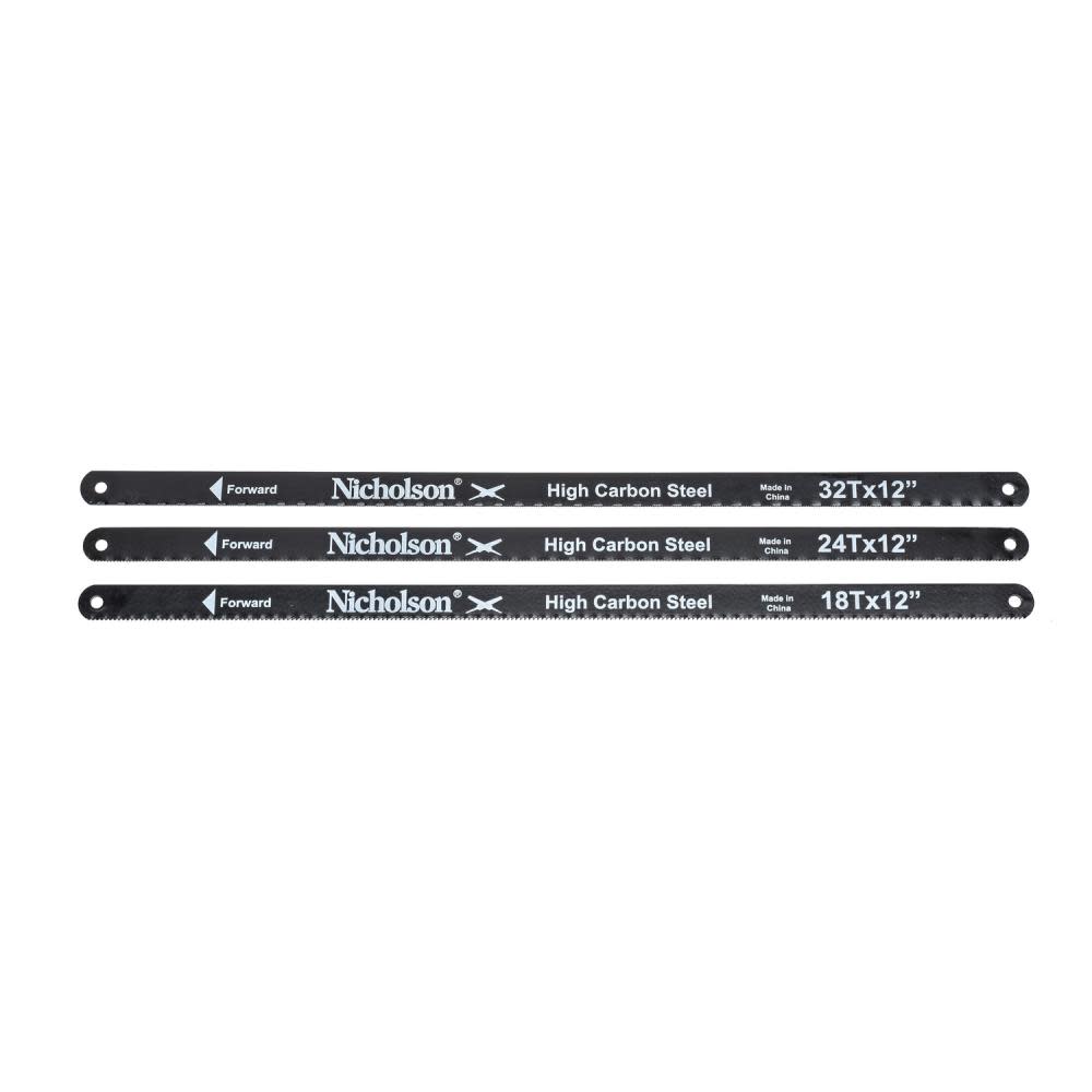 

Crescent Nicholson High Carbon Steel Hacksaw Blade Set 12" 6pc