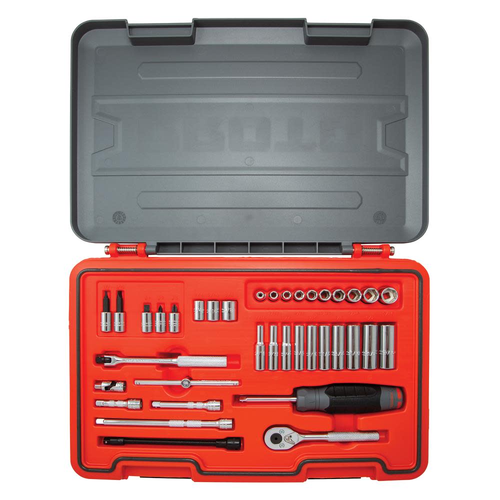 

Proto Socket Set 1/4 DR 37pc SAE 6PT
