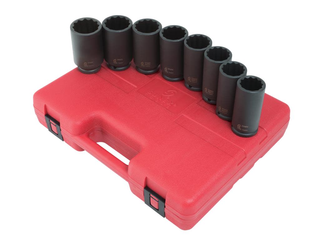 

Sunex 1/2 In. Drive 12 pt Spindle Nut Impact Socket Set 8 pc.