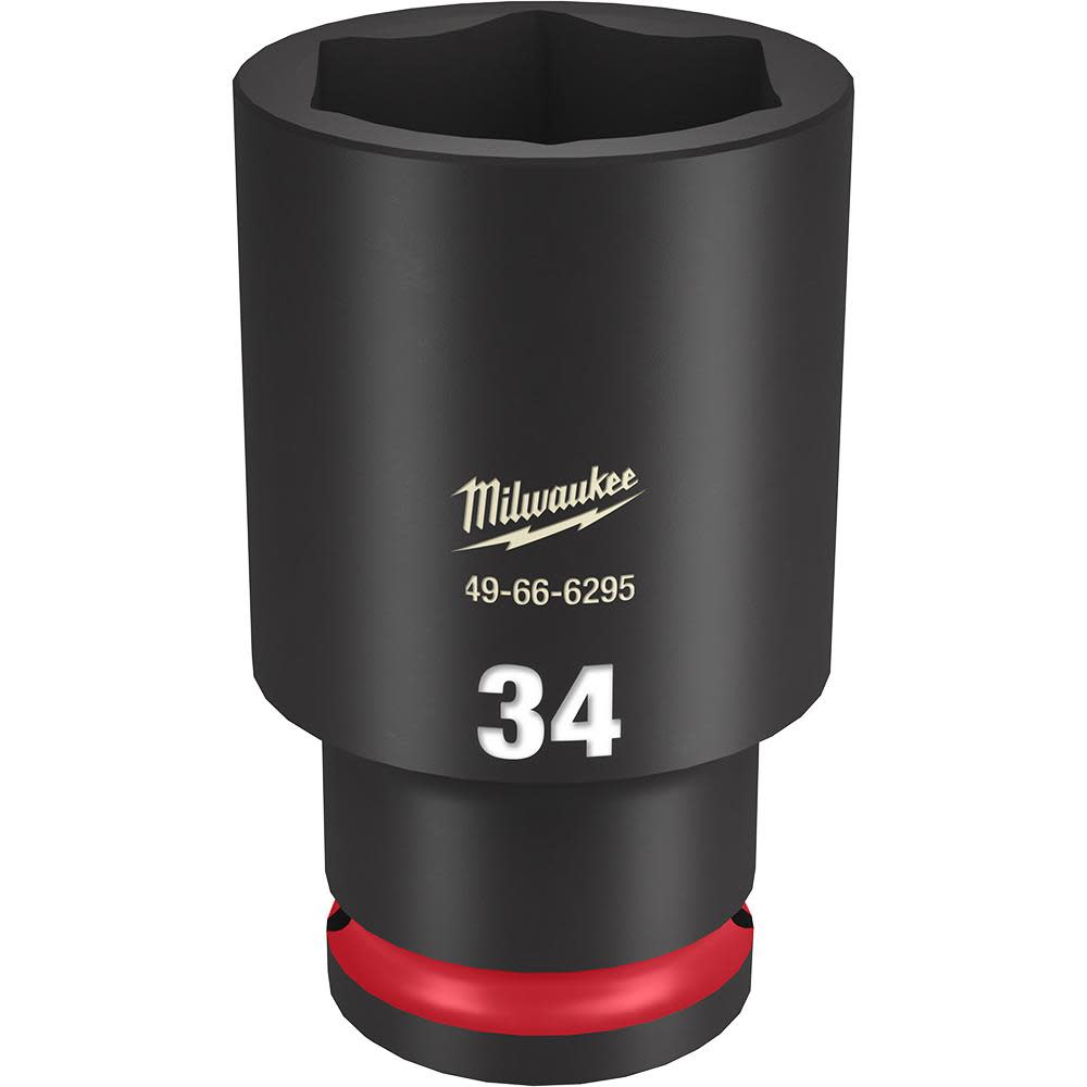

Milwaukee SHOCKWAVE Impact Duty Socket 1/2" Drive 34MM Deep 6 Point