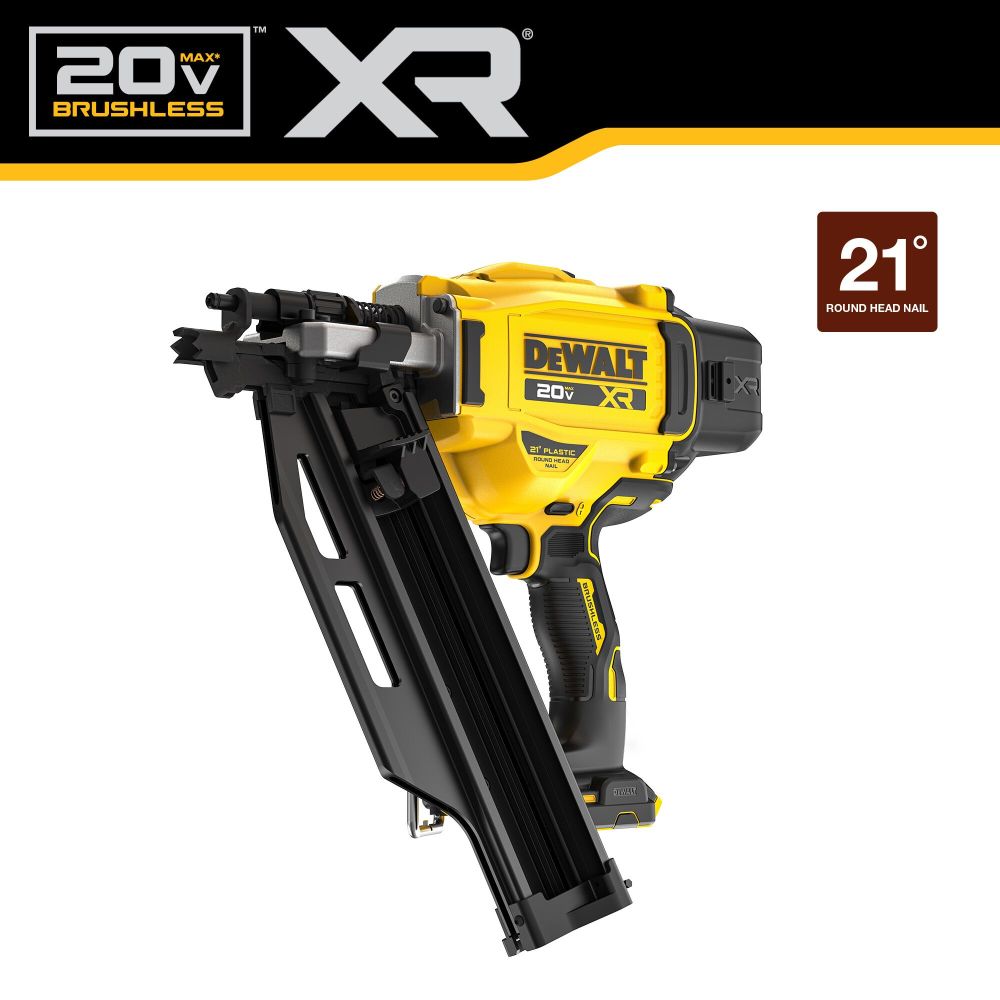 DEWALT 20V MAX Brushless 21 Degree Plastic Framing Nailer Bare Tool DCN920B Acme Tools