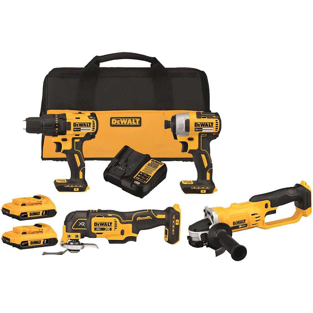 View DEWALT 20V MAX Brushless 4 Tool Combo Kit Bundle