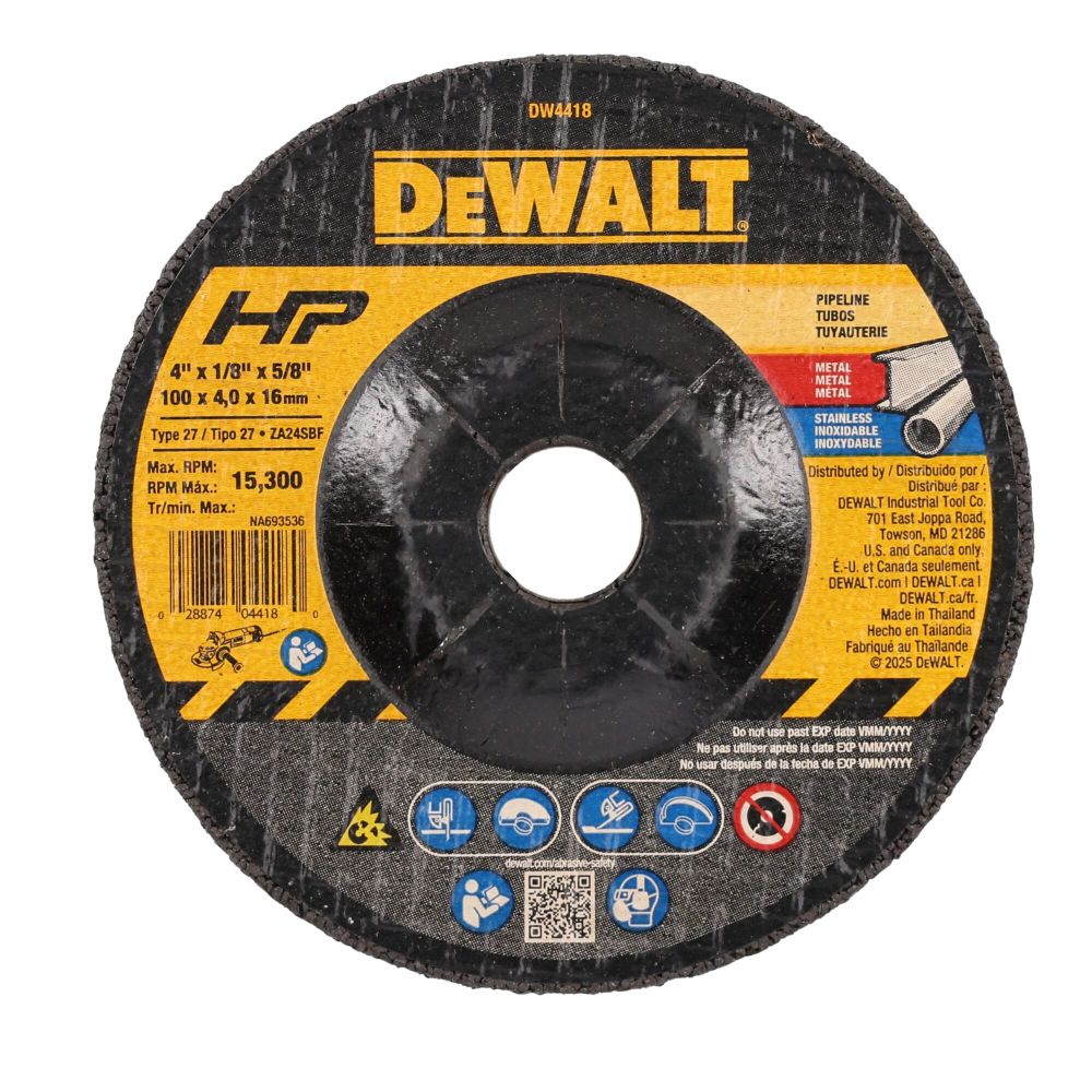 DEWALT 4-in x 1/8-in x 5/8-in Gen Purpose Metal Cutting DW4418