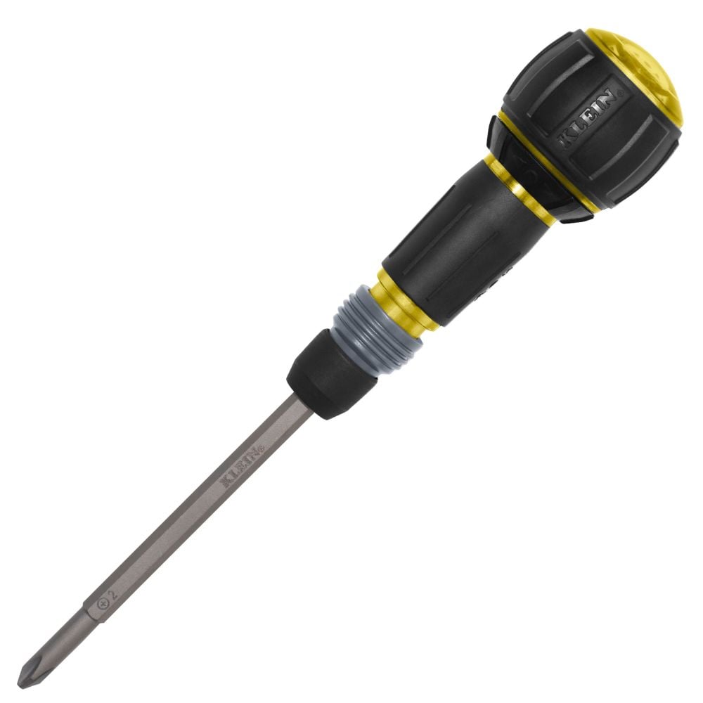 Klein Tools Ratcheting Fastbit Tru-Grip Screwdriver with Phillips and ...