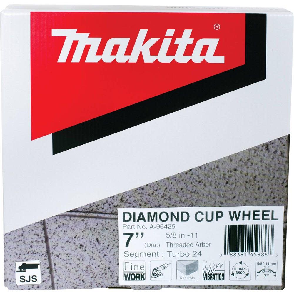 7 Makita A-96425 24 Segment Turbo Anti-Vibration Diamond Cup Wheel