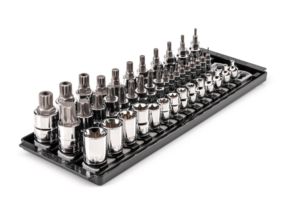 Tekton 1/4, 3/8, 1/2 Inch German Auto Socket Set with Rails (43 Pieces ...