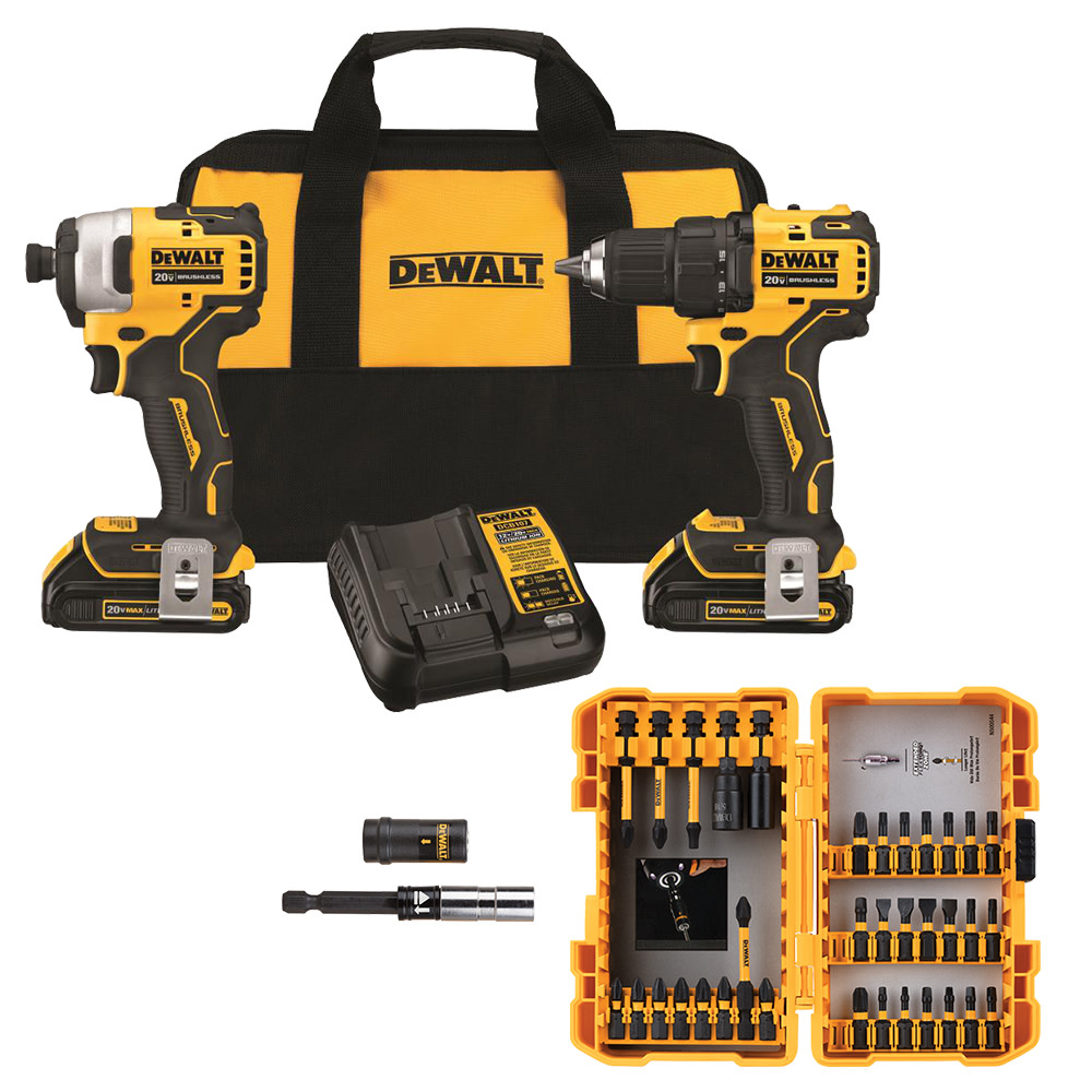 

20V MAX* Brushless Atomic Compact 2-Tool Combo Kit with 35pc Impact Ready Bit Set Bundle
