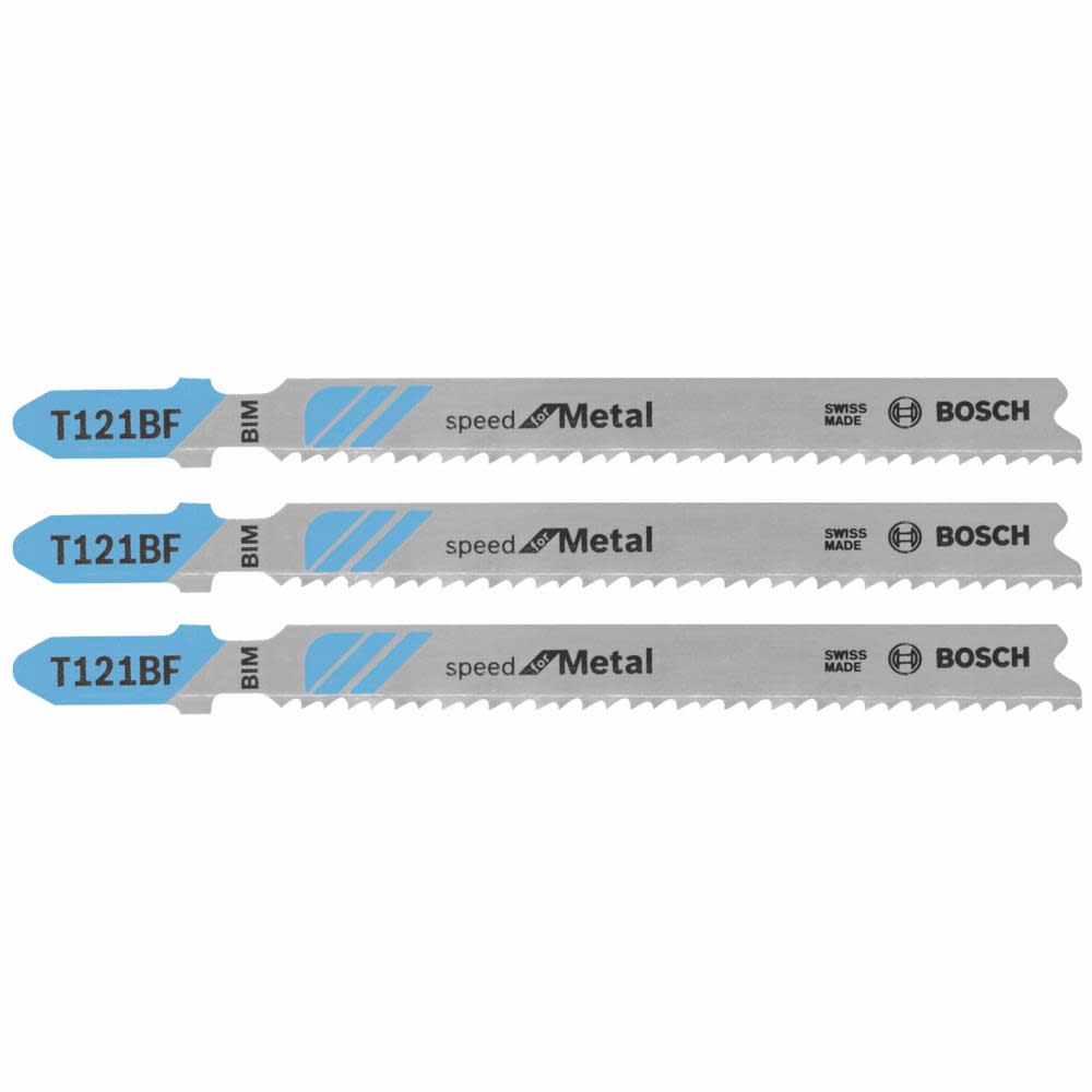 

Bosch Jig Saw Blades 3pc 3 5/8" 12 TPI Speed for Metal T Shank