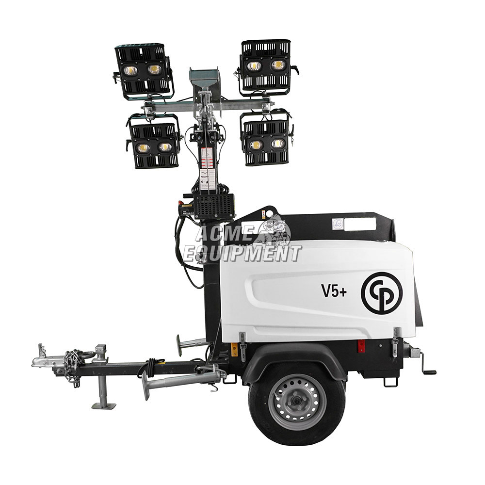 

Chicago Pneumatic CPLT V5 2.7 kW Vertical Manual Mast LED Light Tower with four 350 Watt Lamps