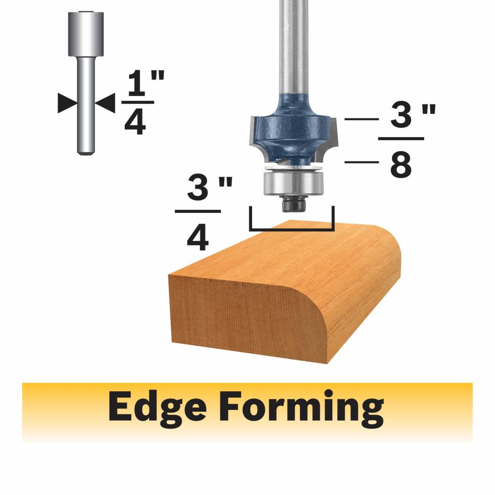 

Bosch 1/8" x 3/8" Carbide Tipped Roundover Router Bit