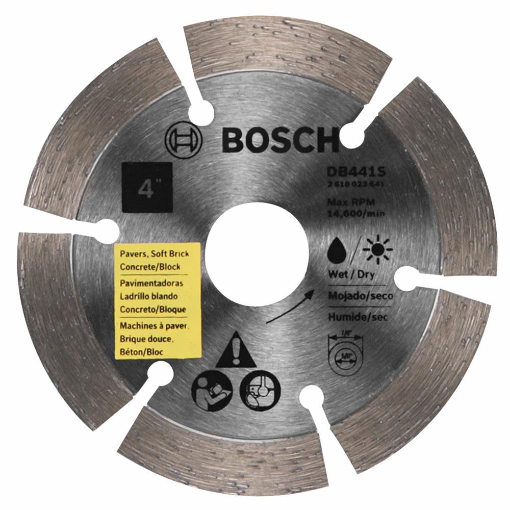

Bosch 4" Standard Segmented Rim Diamond Blade for Universal Rough Cuts