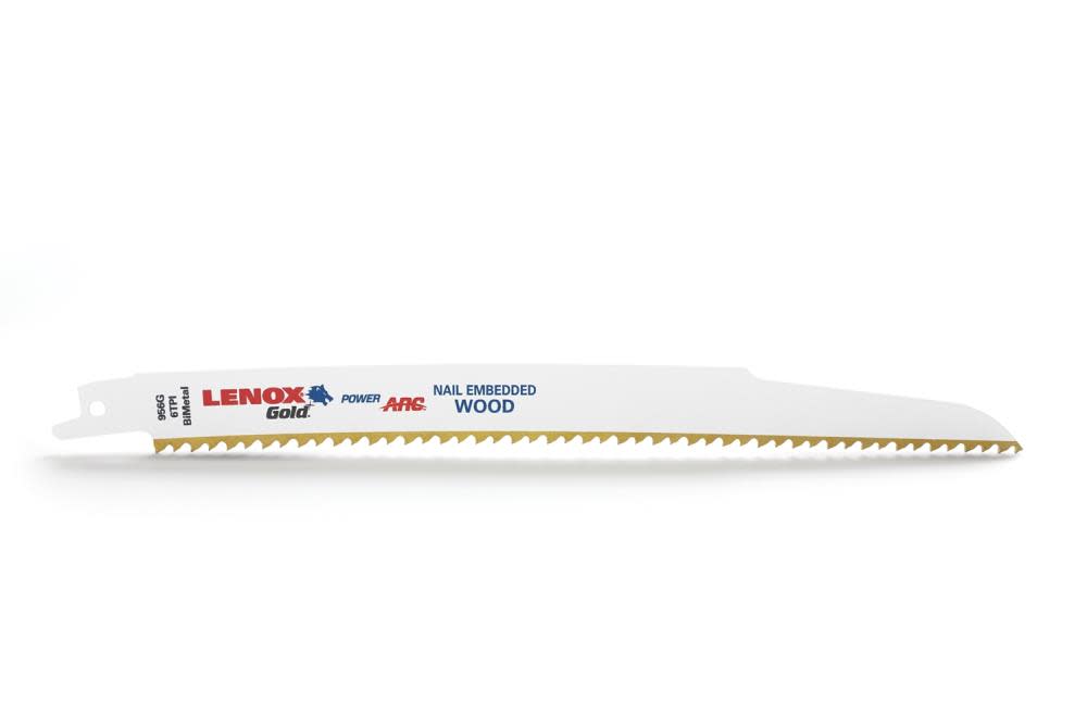 

Lenox 9 In. 6 TPI Gold Arc Power Curved Reciprocating Saw Blade 5 pk.