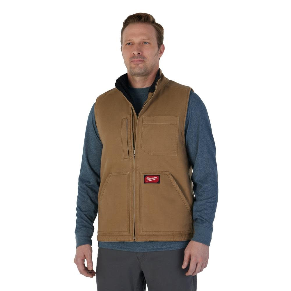 

Milwaukee Heavy Duty Sherpa Lined Vest Brown 3X