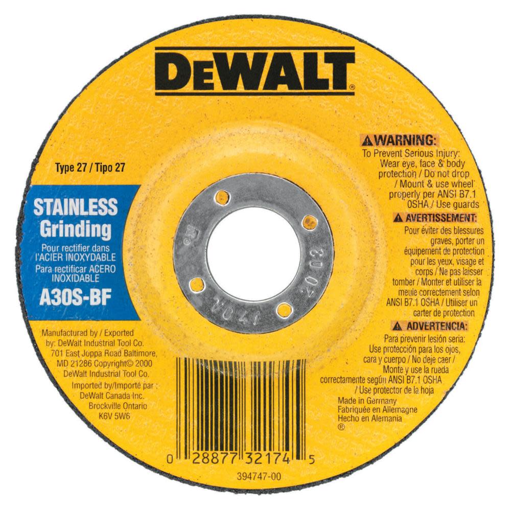

DEWALT 4-1/2 In. Steel Grinding Wheel