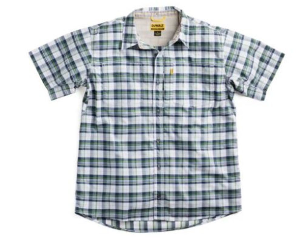 

DEWALT Austin Plaid Prostretch Work Shirt Navy/Green XL