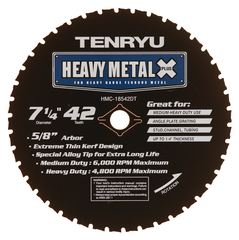 Tenryu Heavy Metal Plus 71/4 Inch x 42T General Purpose Blade HMC