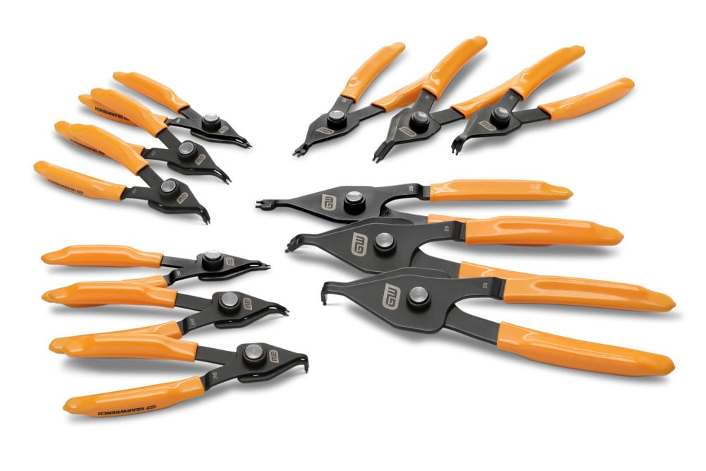 GEARWRENCH Convertible Push Button Snap Ring Pliers Set 12 Pieces
